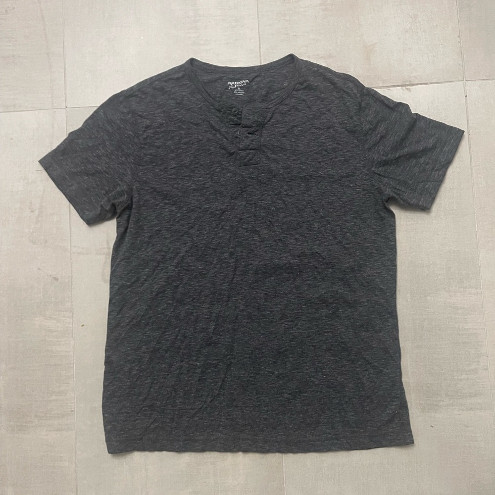 Gray 3 Button T Shirt